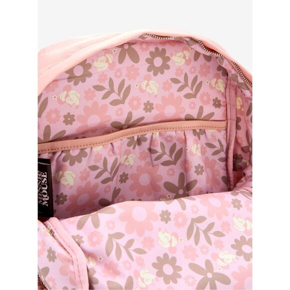 Disney Minnie Mouse Floral Blush Multi-Pocket Backpack